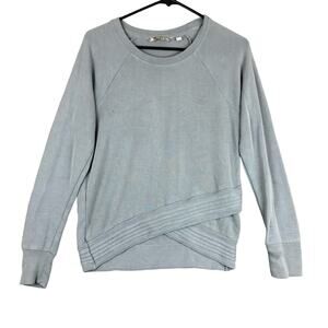Athleta Womens Sweatshirt Gray Serenity Criss Cross Pullover Stretch XS